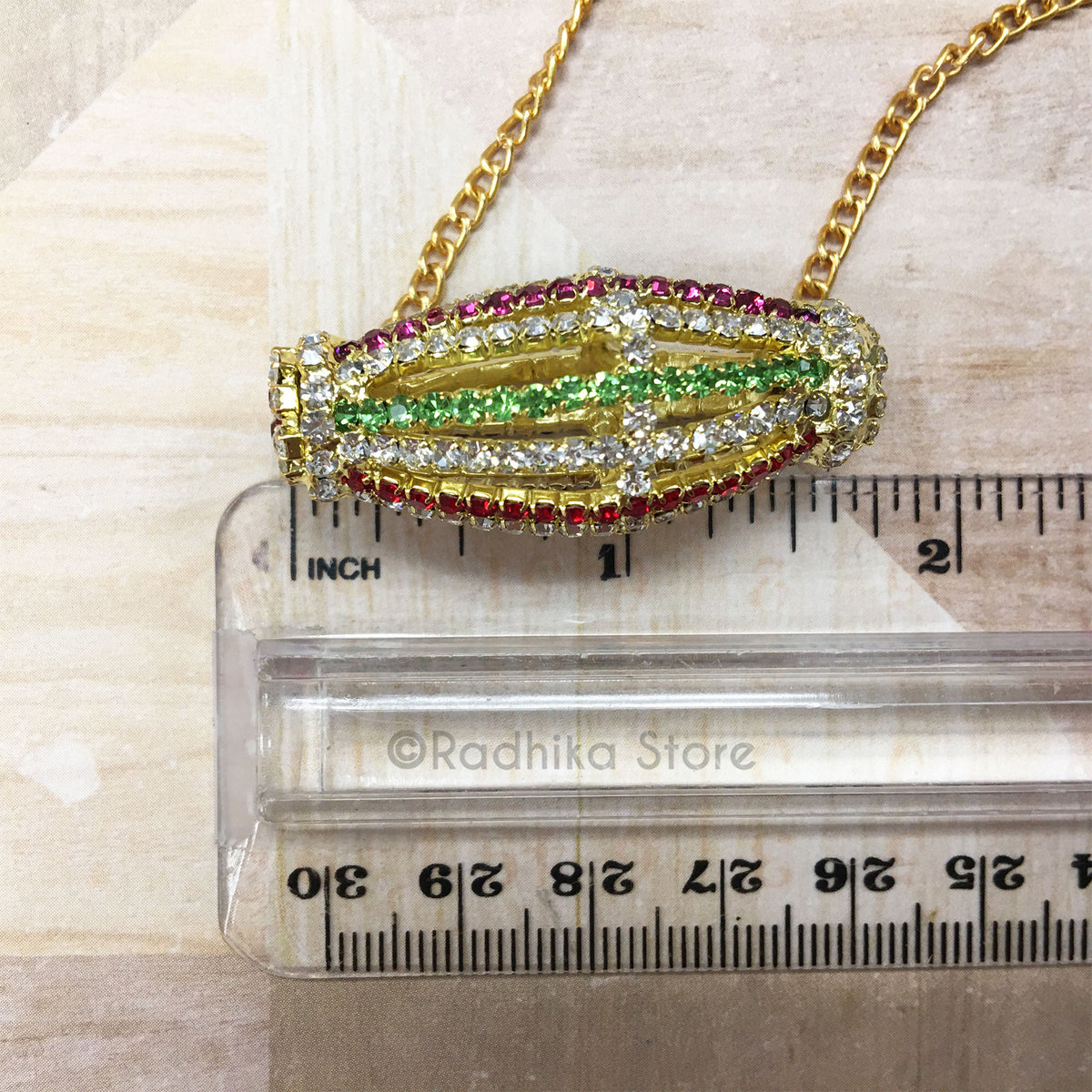 Deity Mridanga - Multi Color Rhinestones