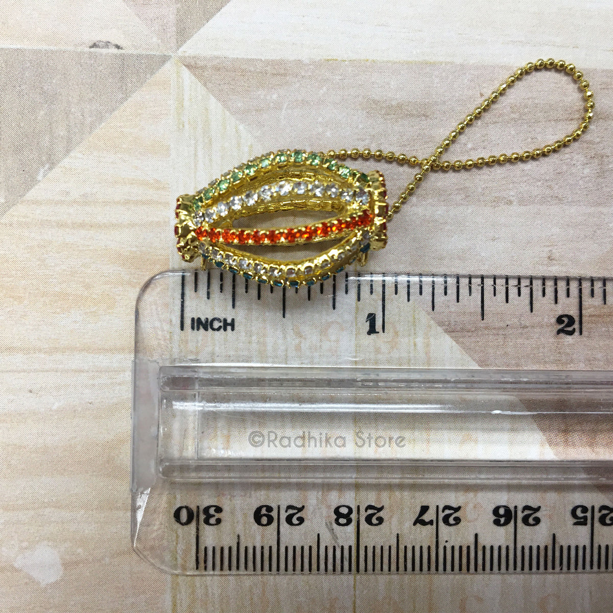 Deity Mridanga - Multi Color Rhinestones