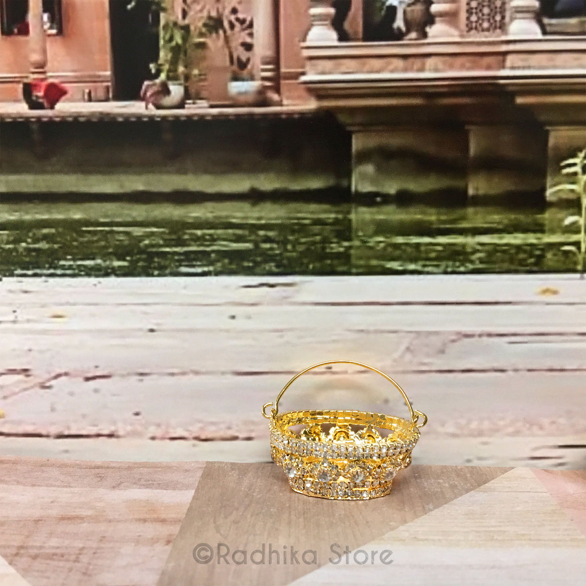 Sweet Deity basket With Rhinestones