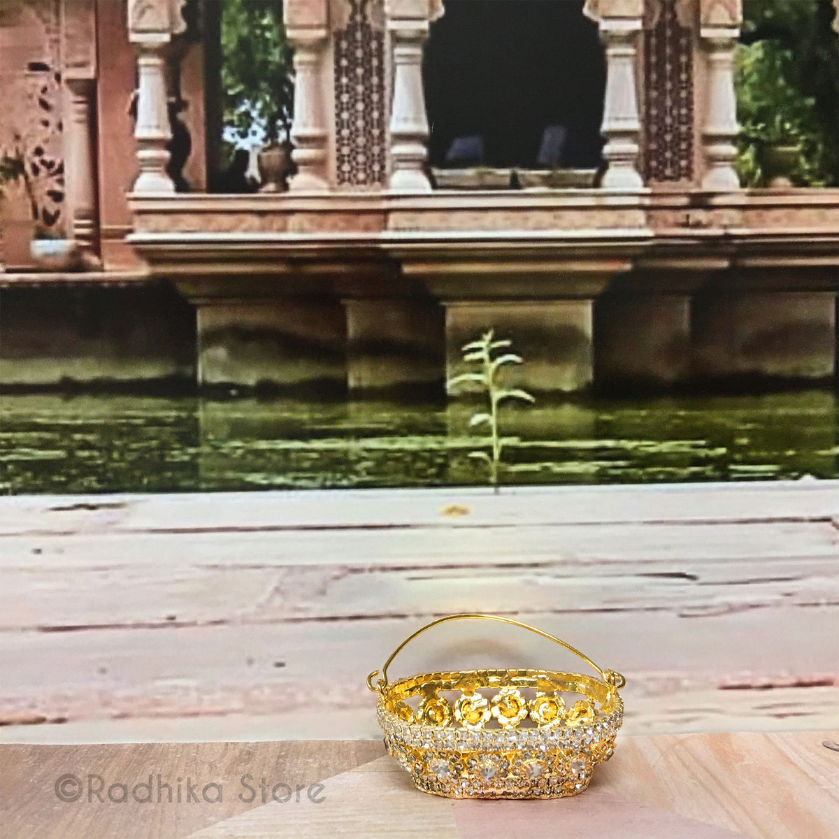 Sweet Deity basket With Rhinestones