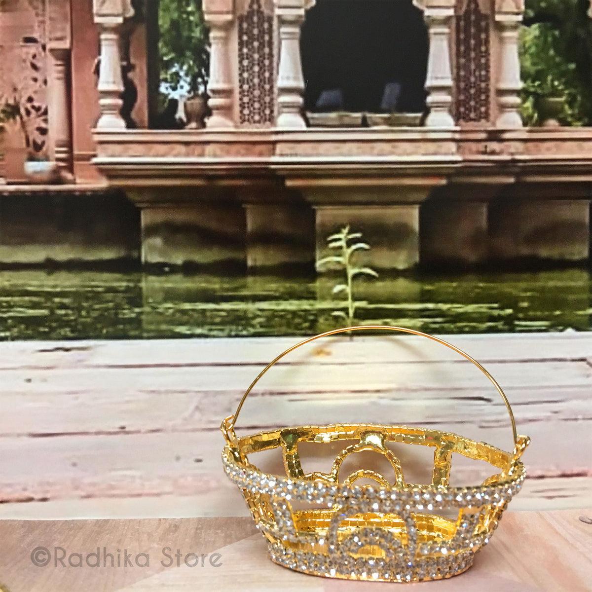 Sweet Deity basket With Rhinestones