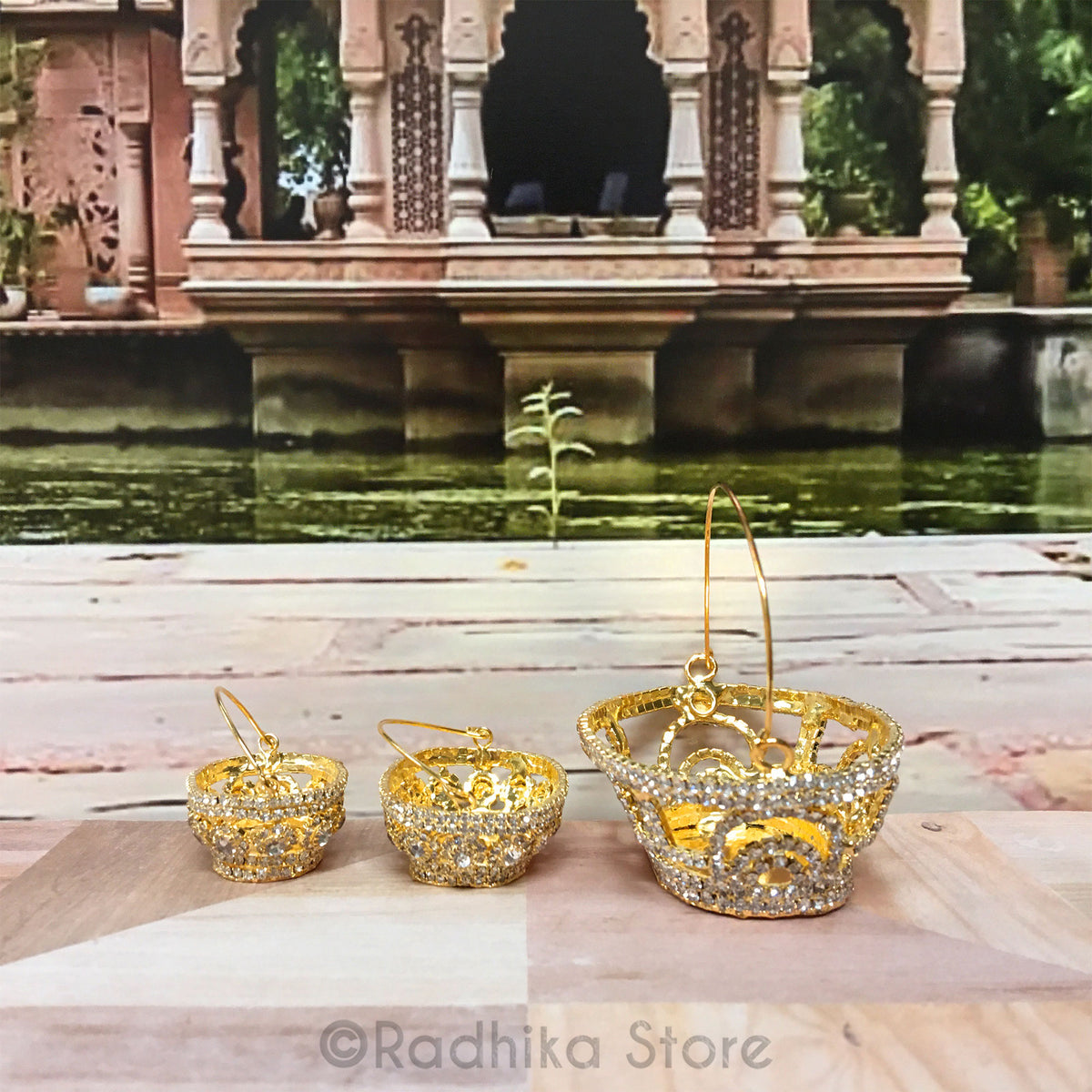 Sweet Deity basket With Rhinestones