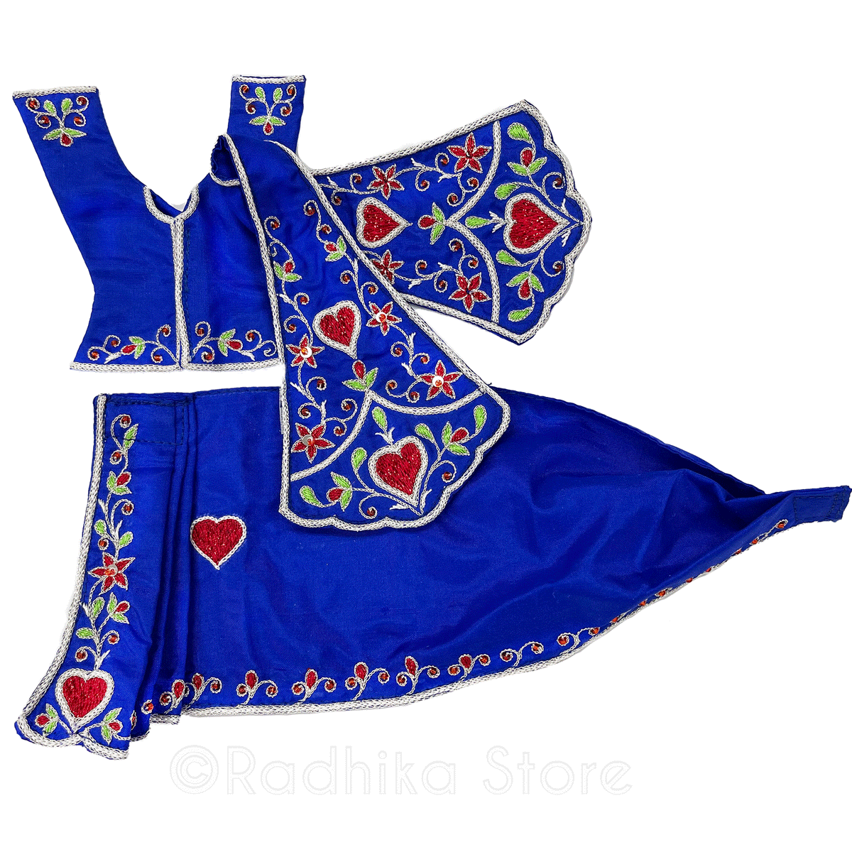 Bhakti Lata Bija - All Silk - Blissful Blue - Gaura Nitai Deity Outfit