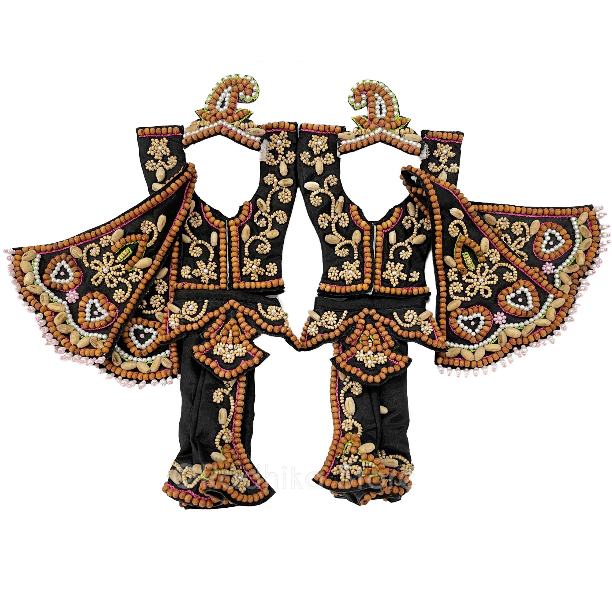 Tulsi Prema - With Sandalwood too - Silk - Black - Gaura Nitai Deity Outfit