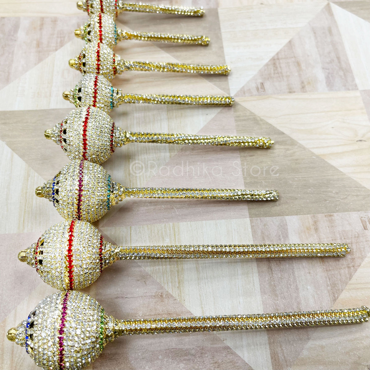 Club - Gada -  Mace -  With Rhinestones - Six Sizes