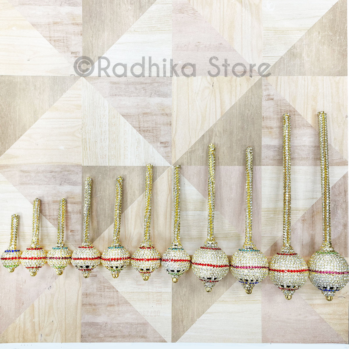 Club - Gada -  Mace -  With Rhinestones - Six Sizes