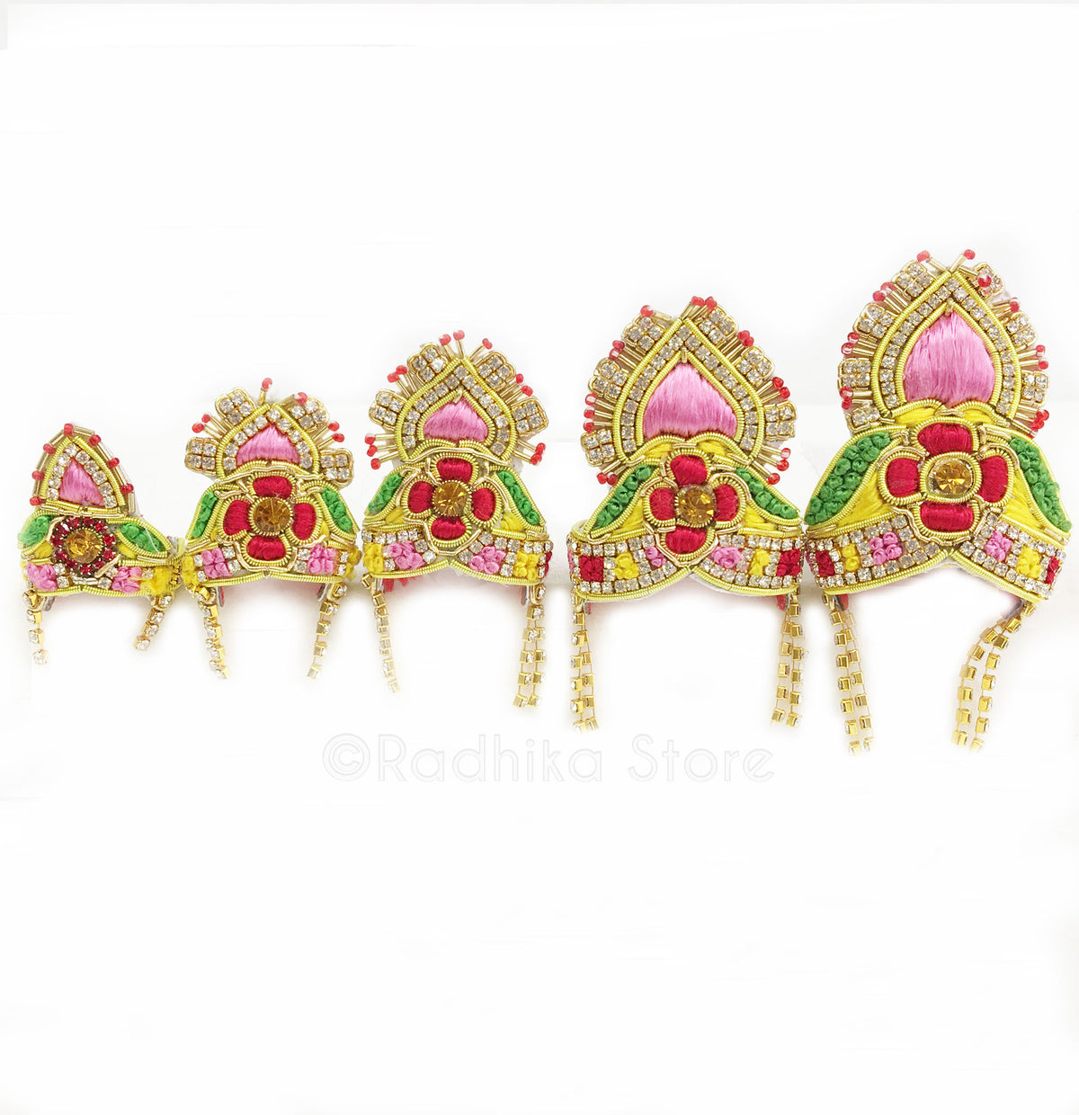 Gaurangi Flower - Deity Crown and Necklace Set