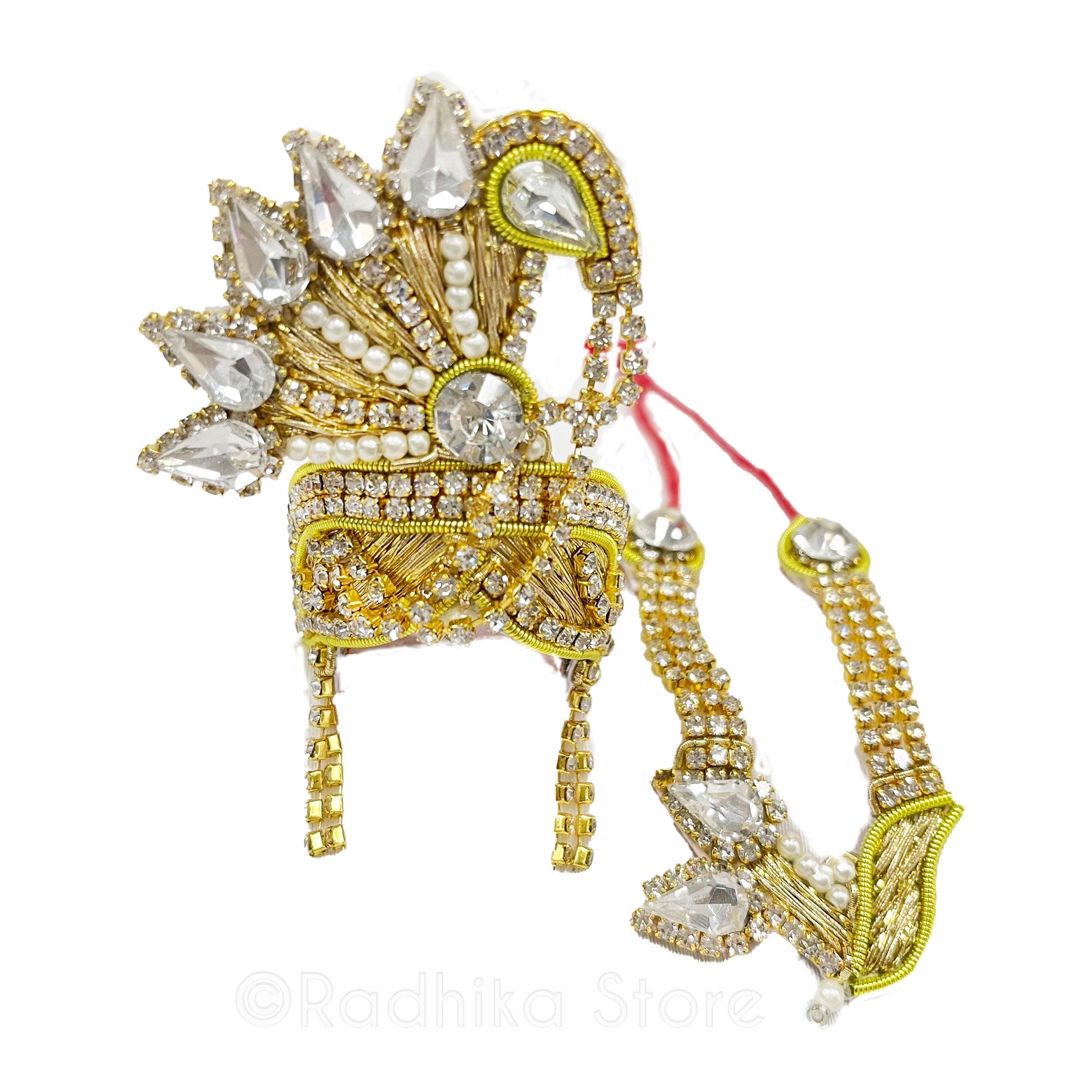 Majestic Golden Ananta - Deity Crown and Necklace Set