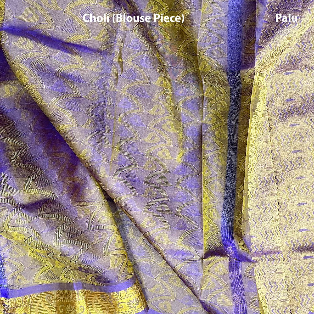 Golden Hearts  Deep Purple and Gold Jari  - High Quality Silk Saree