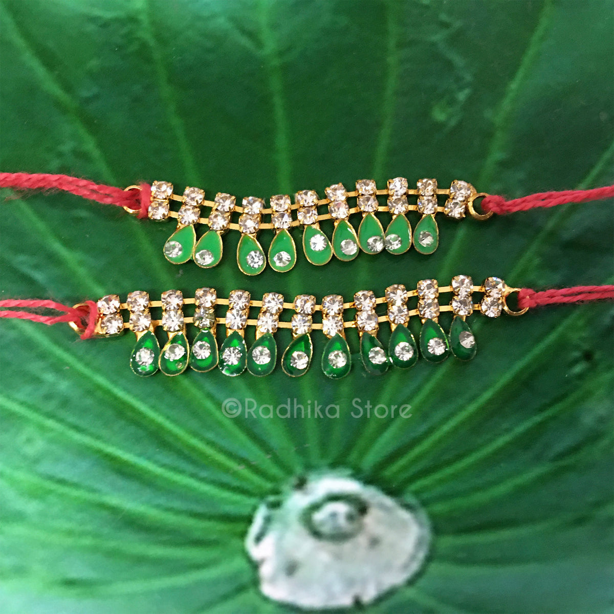 Green Petal Deity Necklace/Bangles/Etc