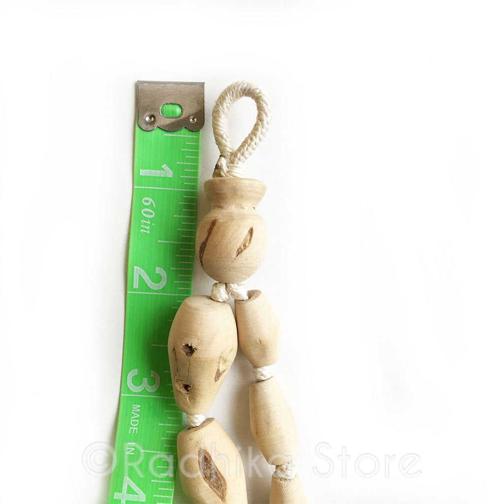 Extra Large Mridanga Shaped Pure Tulsi Japa Japa Beads - Hang 56&quot; Inches Long