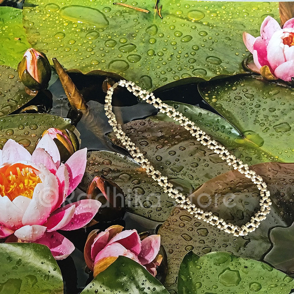 Wheel Cut Tulsi Neck Beads - 1 Round