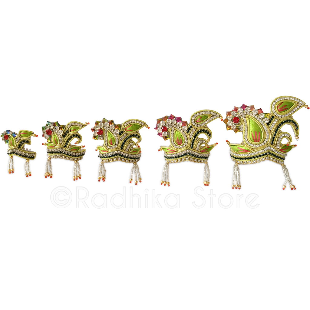 Green Peacock  Party - Rhinestone Crown