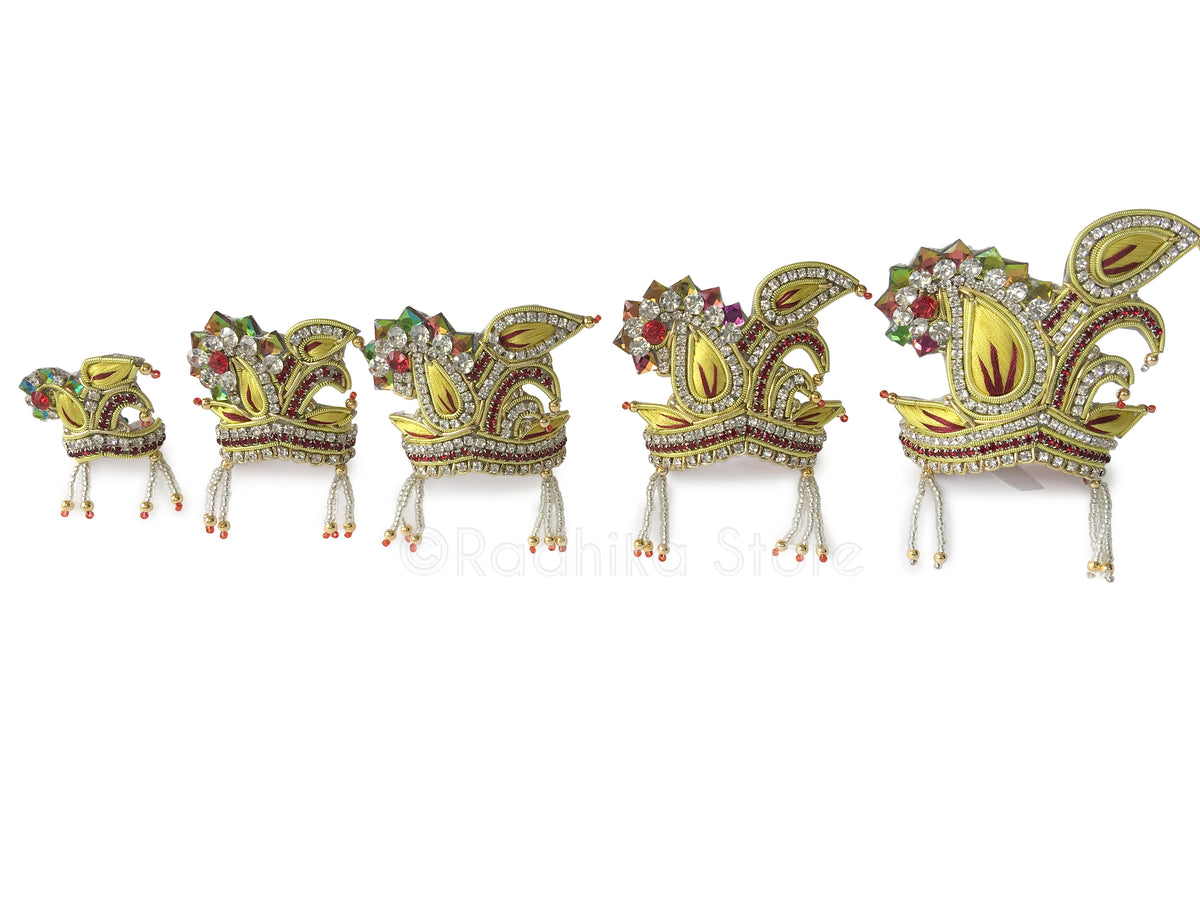 Yellow Peacock  Party - Rhinestone Crown