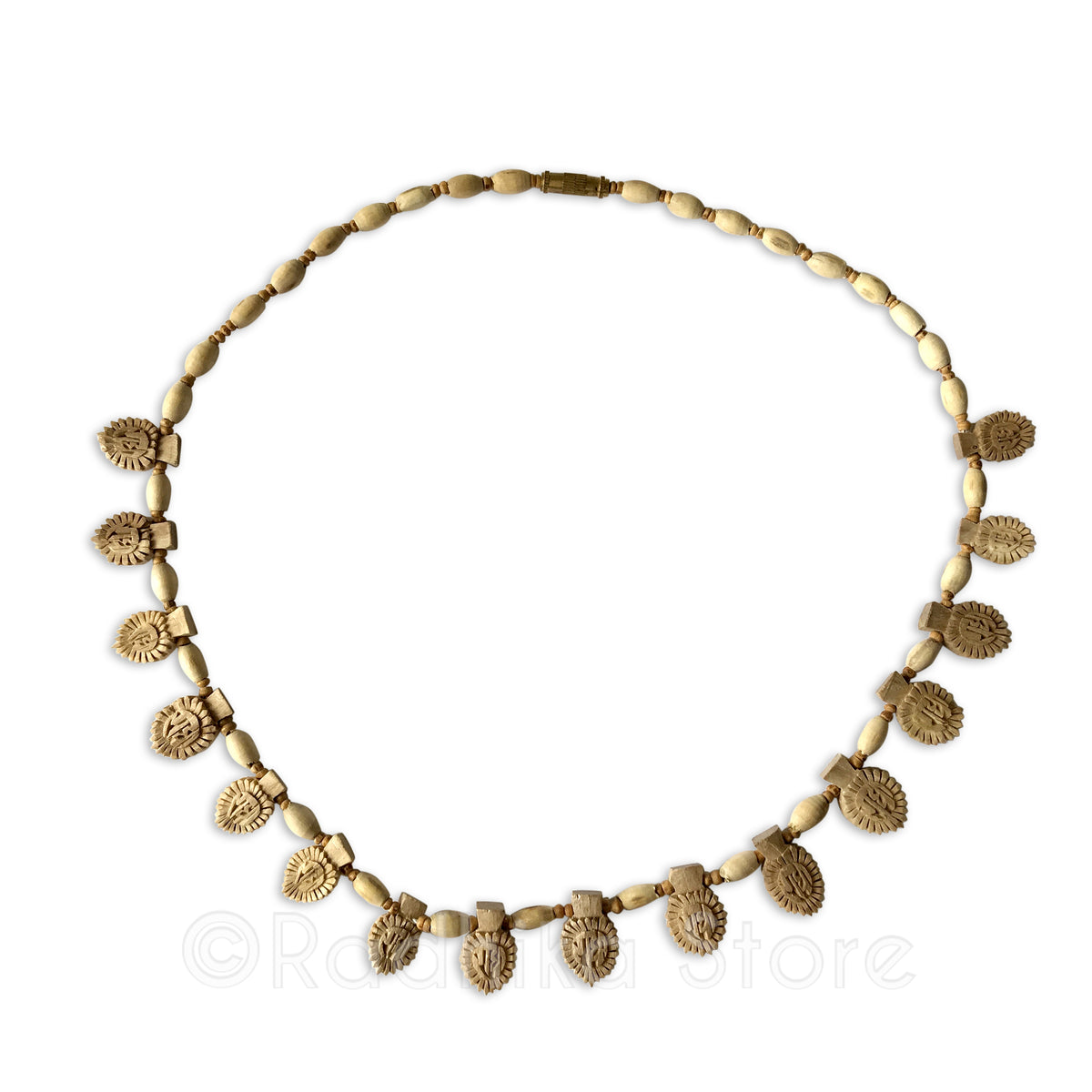 16 Tiny Radha Lotus Sanskrit Pendants - Tulsi Necklace