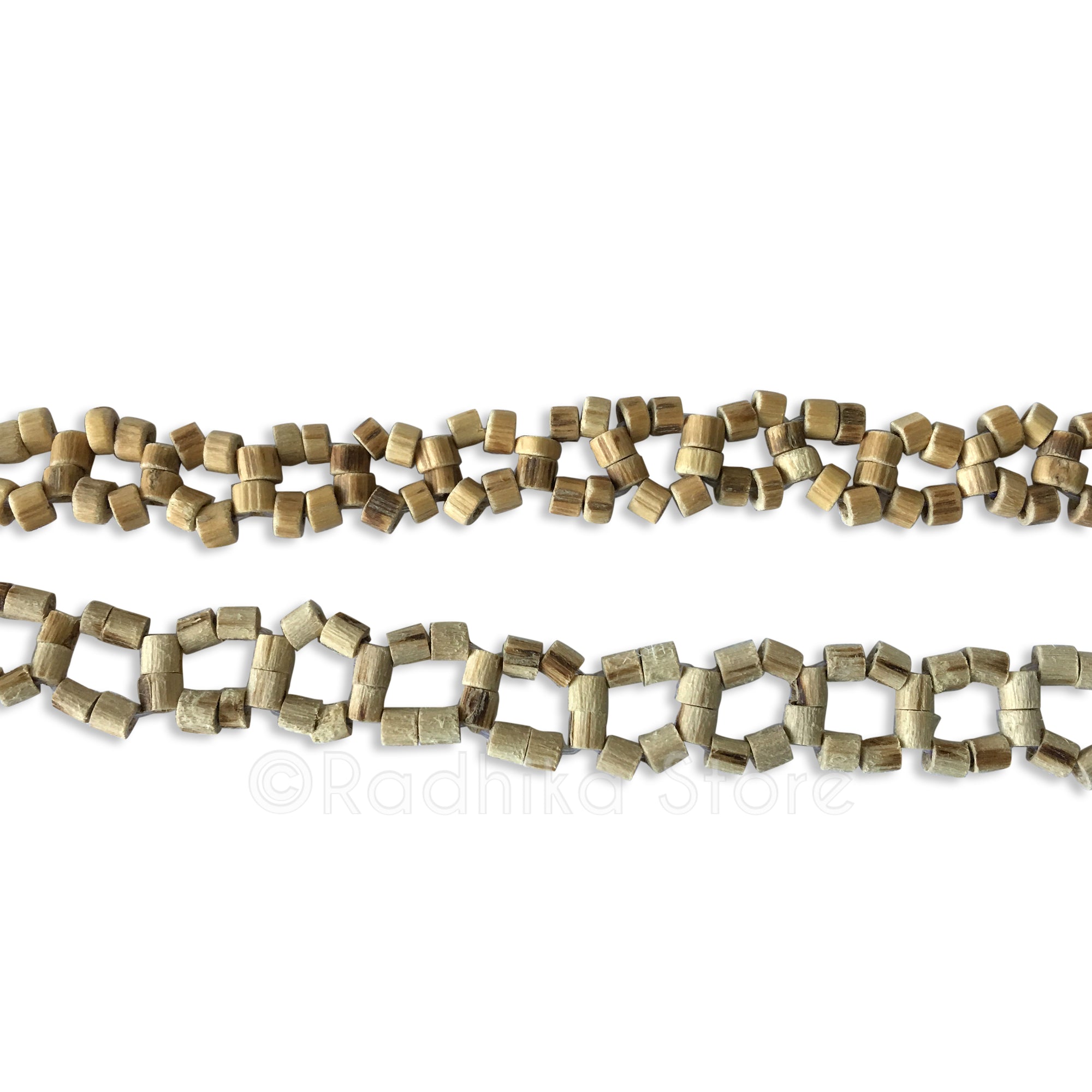 Wheel Cut Tulsi Neck Beads - 1 Round