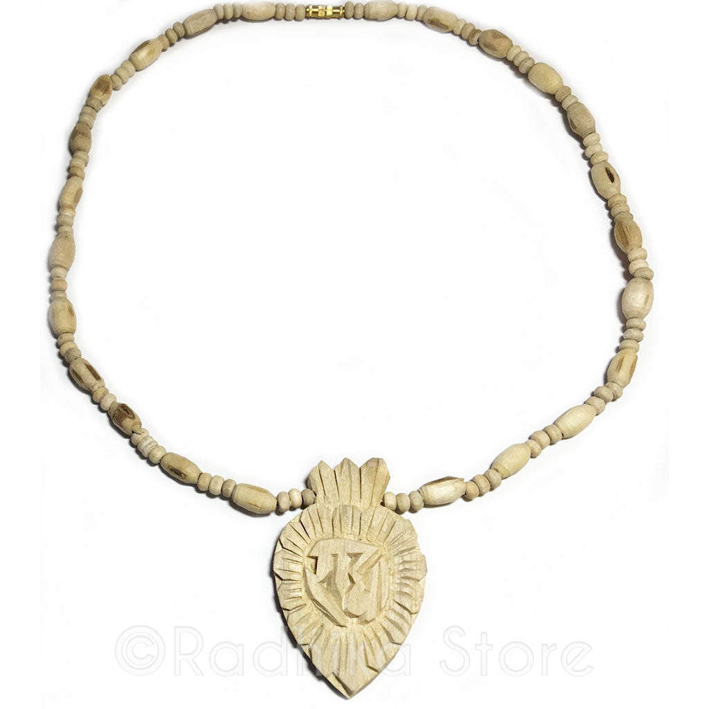 Medium - Radha Sanskrit Lotus Pendant - Tulsi Necklace