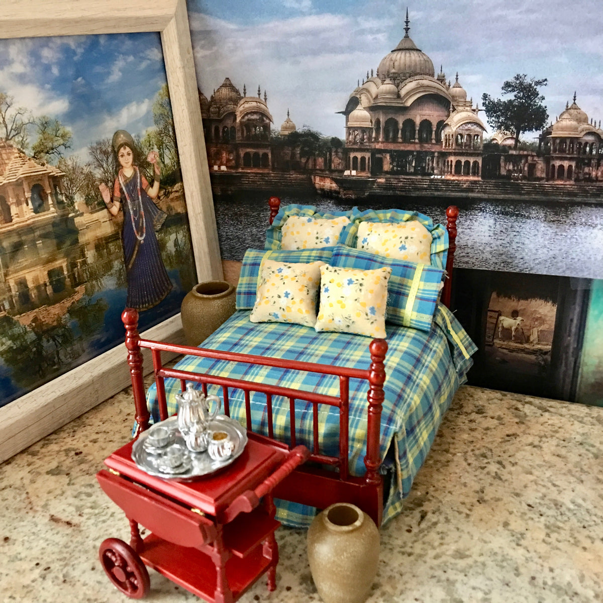 Cherry Wood Serving Cart