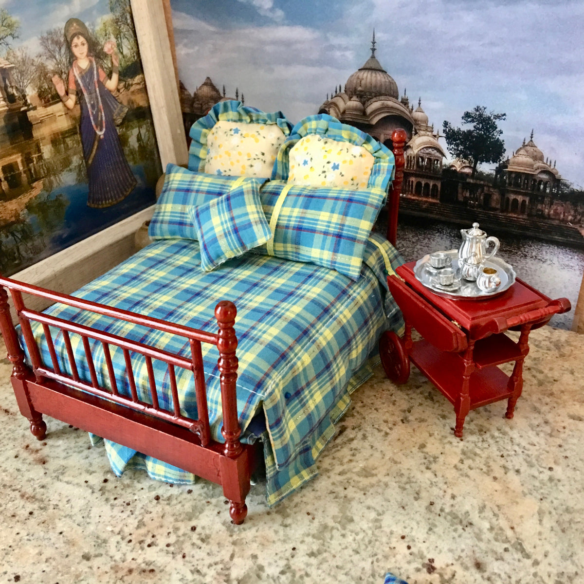 Cherry Wood Serving Cart