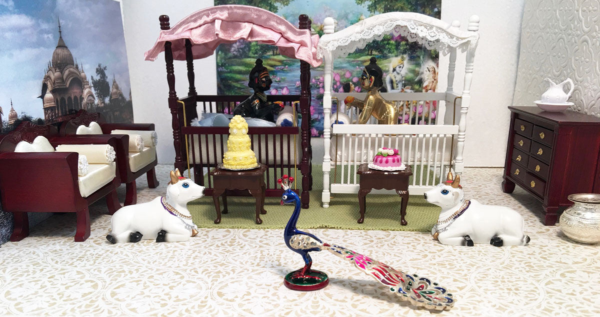 Laddu Gopal - Canopy Crib - Choose Color
