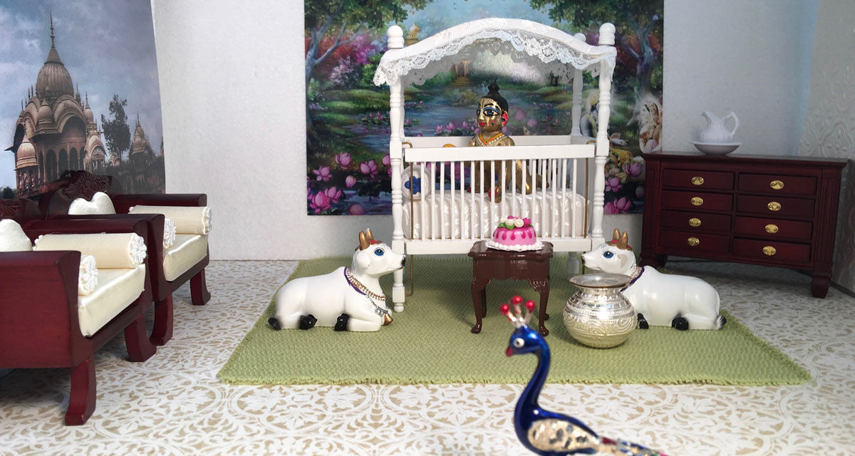 Laddu Gopal - Canopy Crib - Choose Color