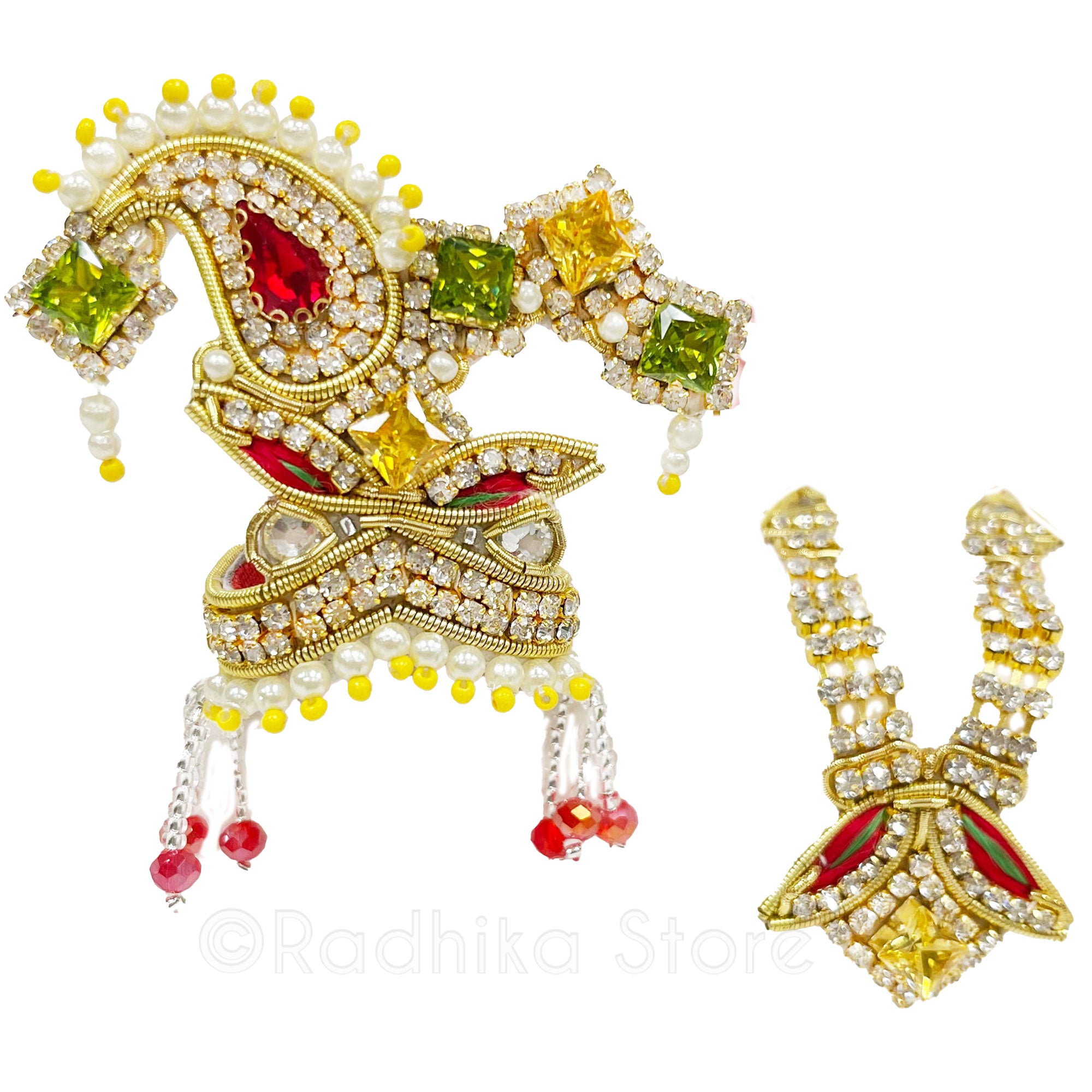 Ishodyan Flower - Deity Crown and Necklace Set