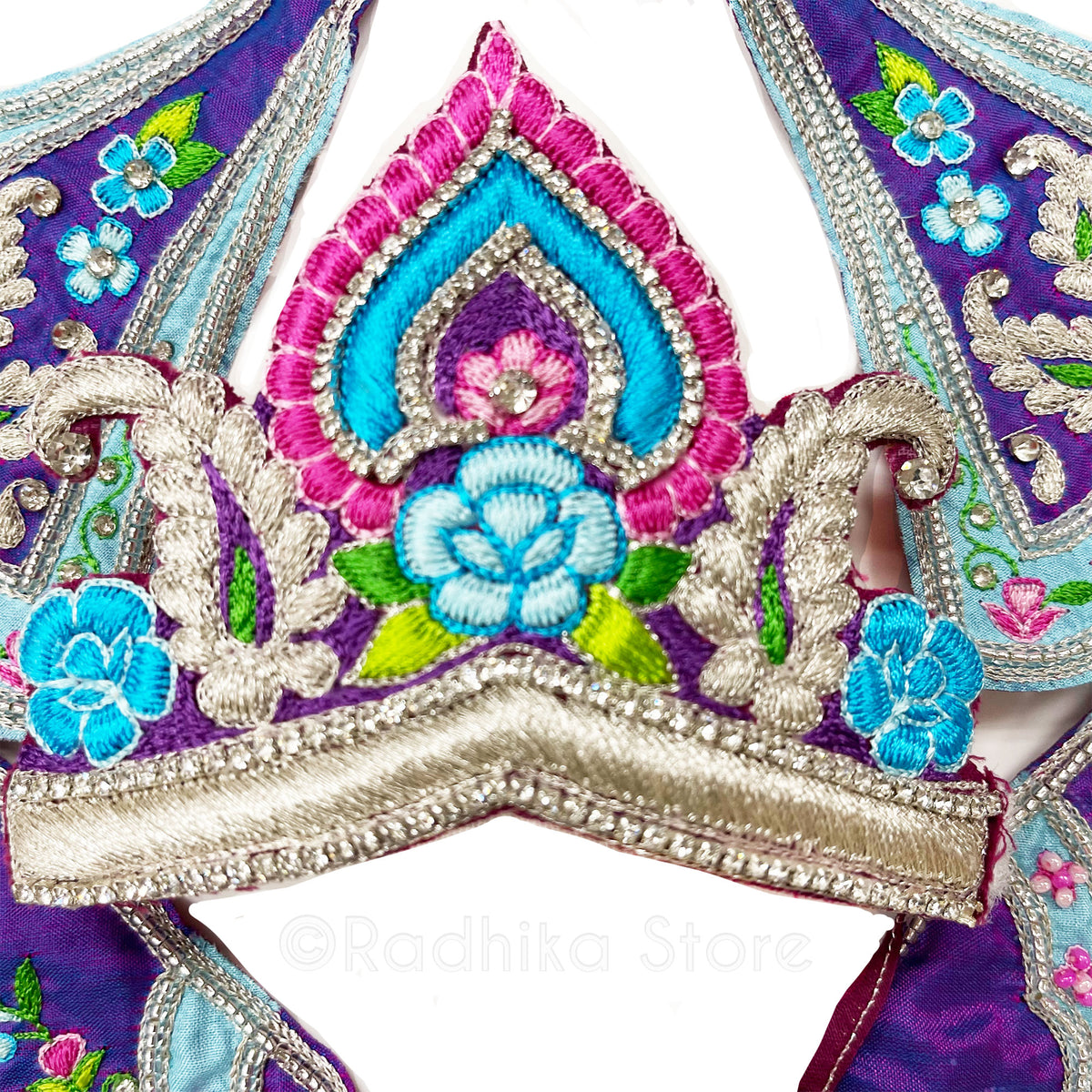 Yamuna River - All Silk - Purple - Jagannath Baladeva Subhadra Deity Outfit