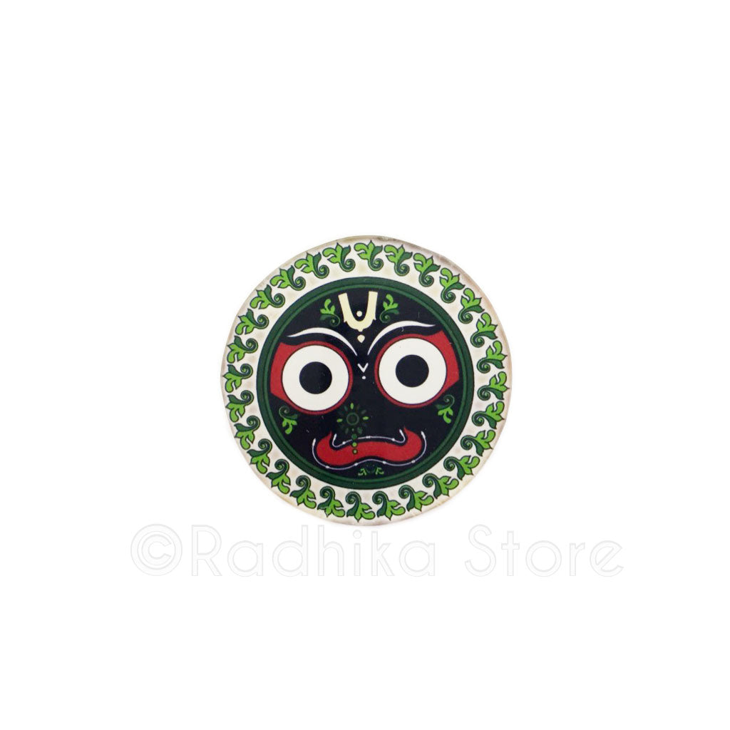 Lord Jagannath With Tulsi Acrylic Button