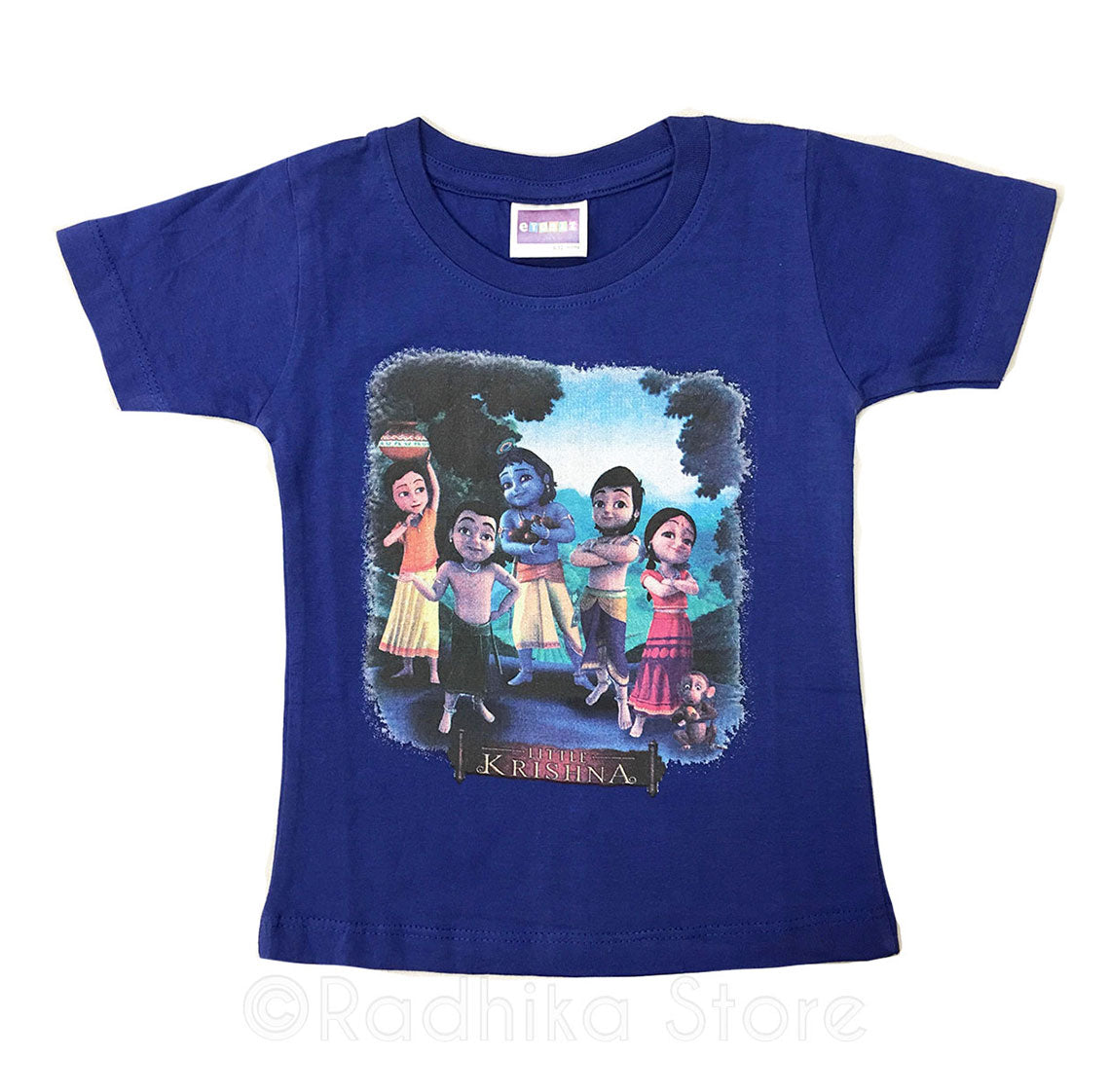 Krishna and Friends - Blue- Short Sleeve- Size- 6 to 12 Months