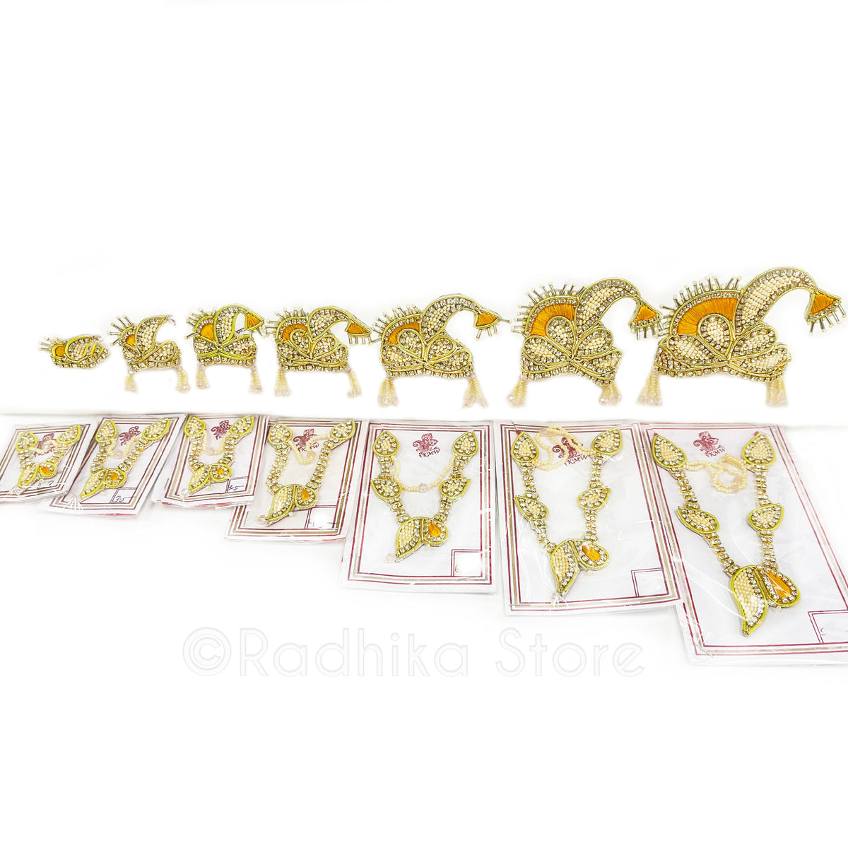 Krishna is the Sun - Deity Crown and Necklace Set