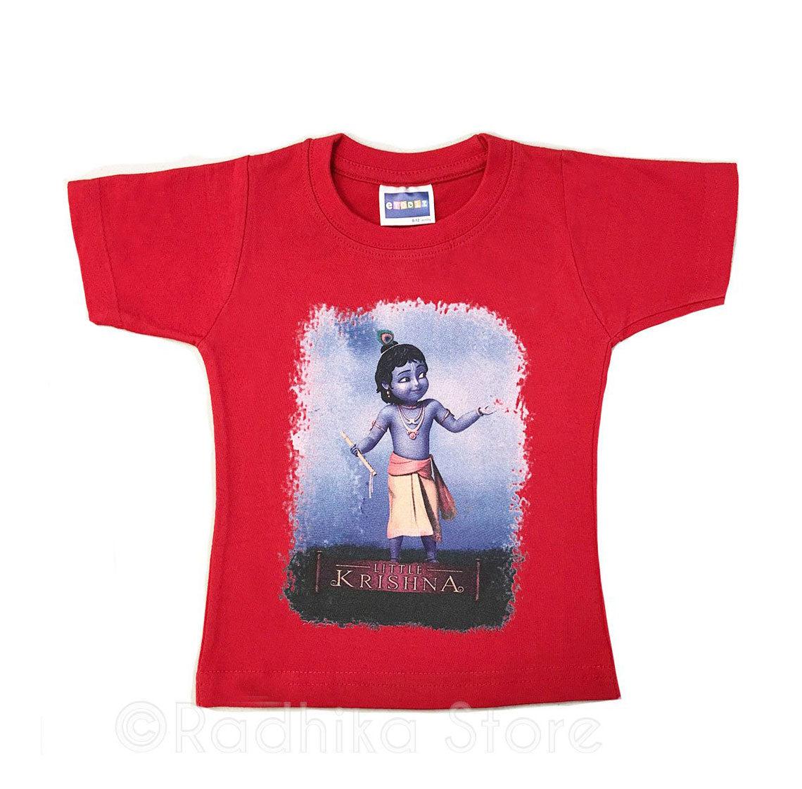 My Friend Little Krishna - Red- Short Sleeve- Size 6 to 12 Months