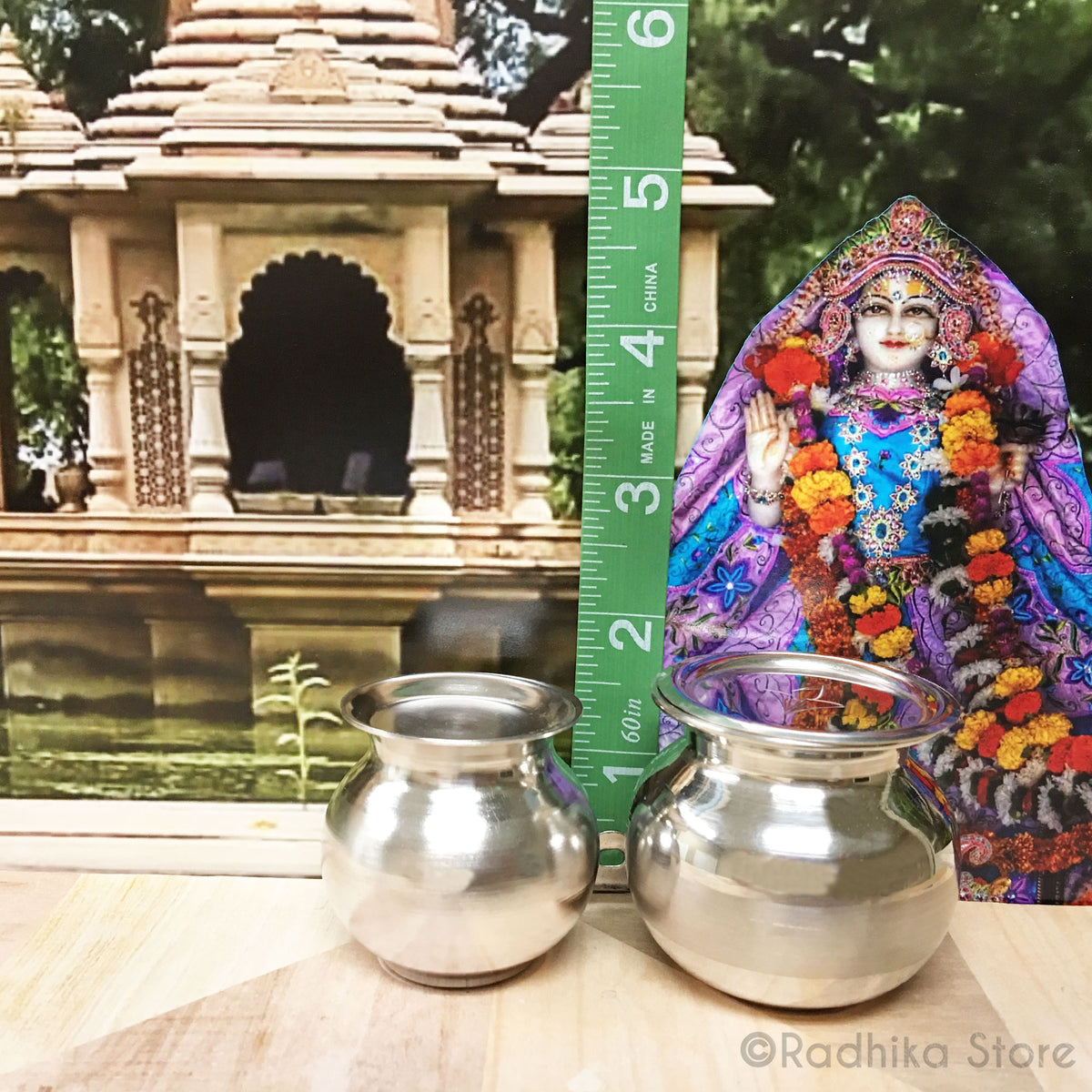 Miniature Silver Deity Pots -Size Large and Extra Large