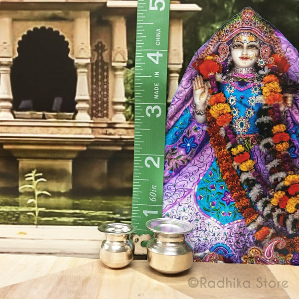 Miniature Silver Deity Lotas - Radhika Store