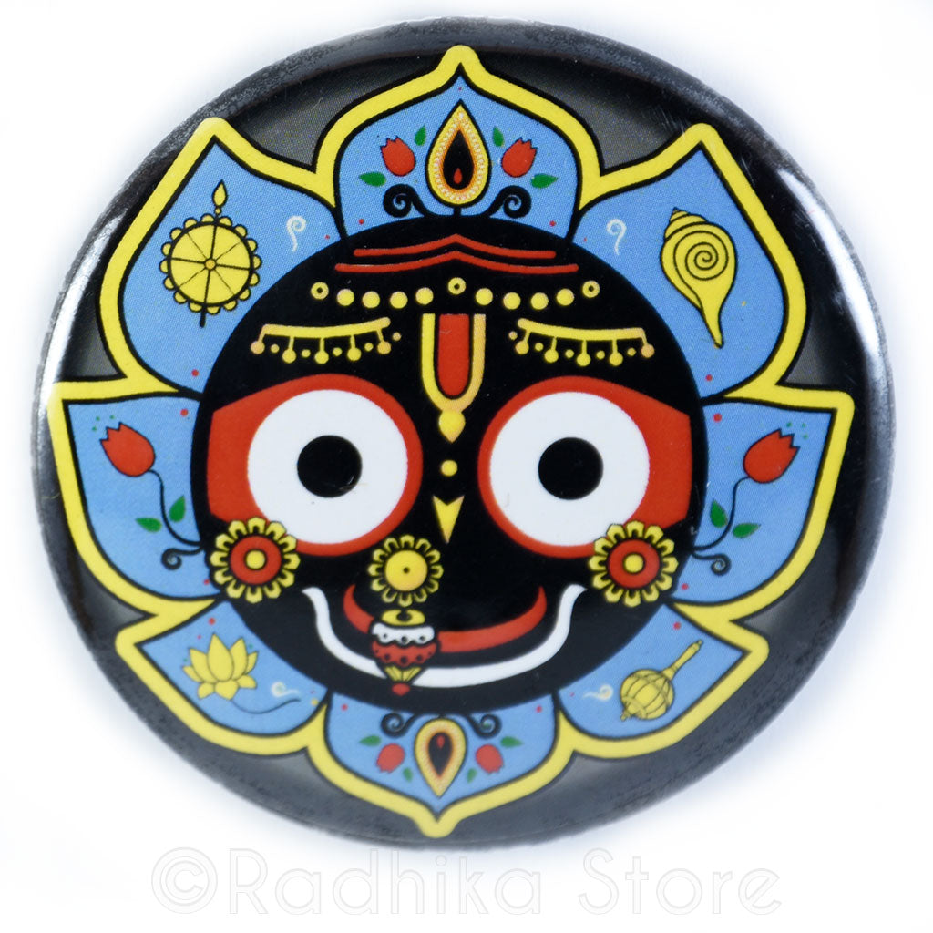 Lord Jagannath Button - Blue