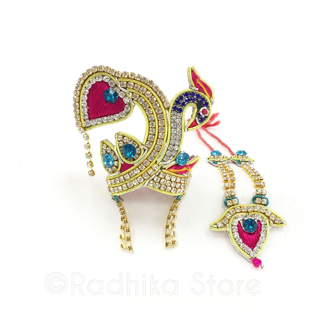 Peacock Love - Crown and Necklace Set
