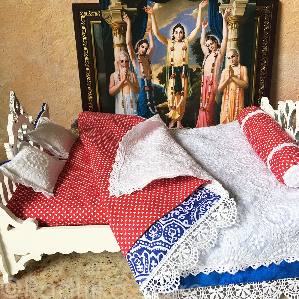 Jagannath Puri - White Lotus Chakra Bed - 13&quot; Inch