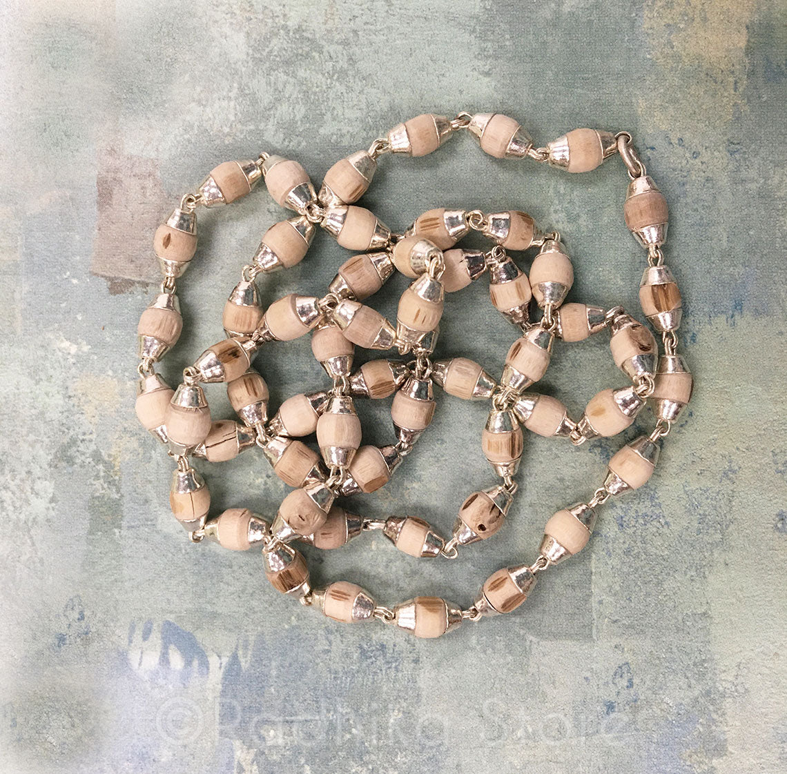 Large Silver Link Tulsi Necklace