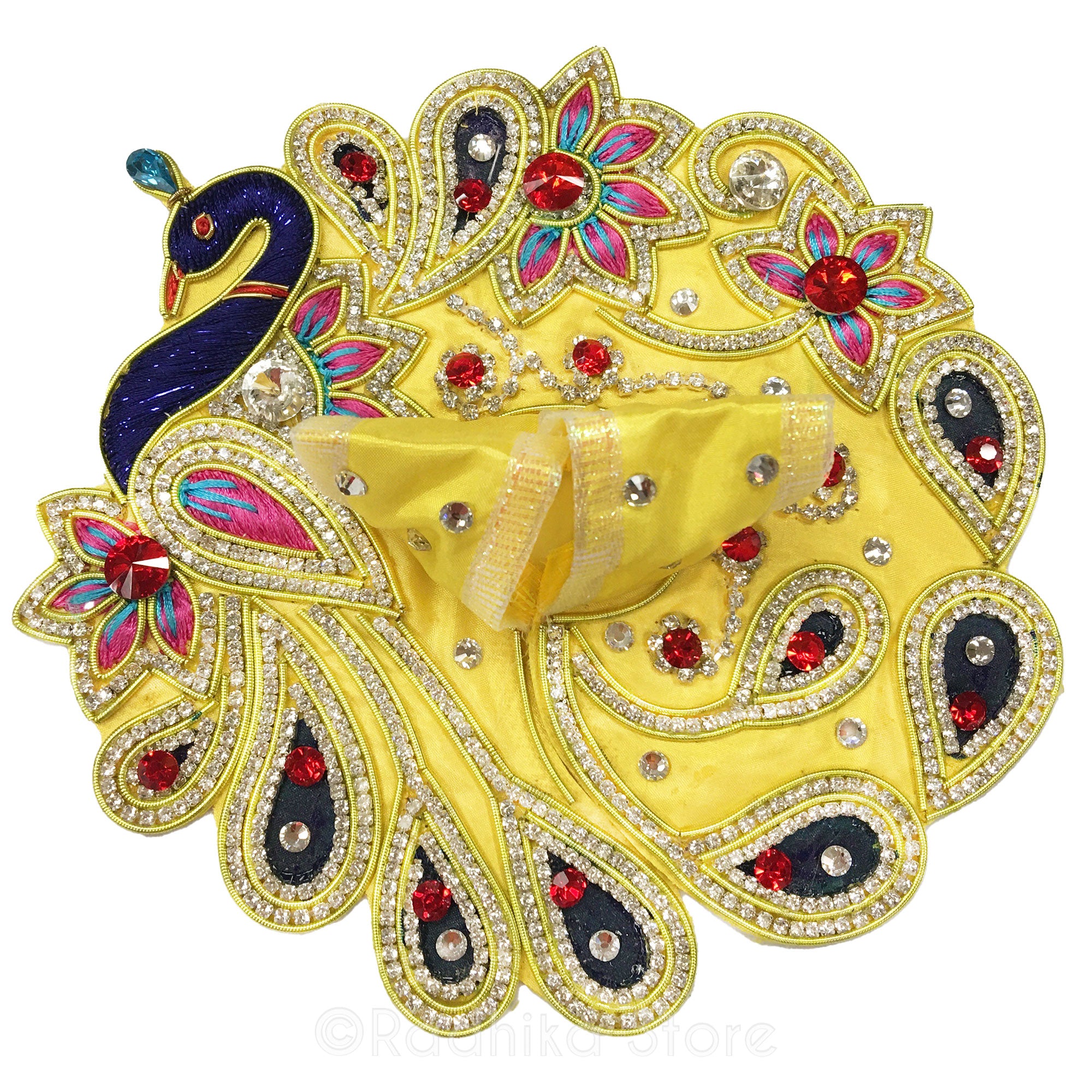 Magical Peacock Ride - Mystical Yellow - Laddu Gopal Outfit - Radhika Store Magical Peacock Ride - Mystical Yellow - Laddu Gopal Outfit - Radhika Store
