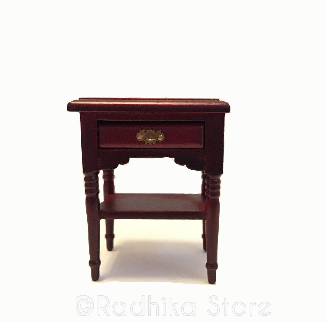 Mahogany Pedestal Table With Drawer
