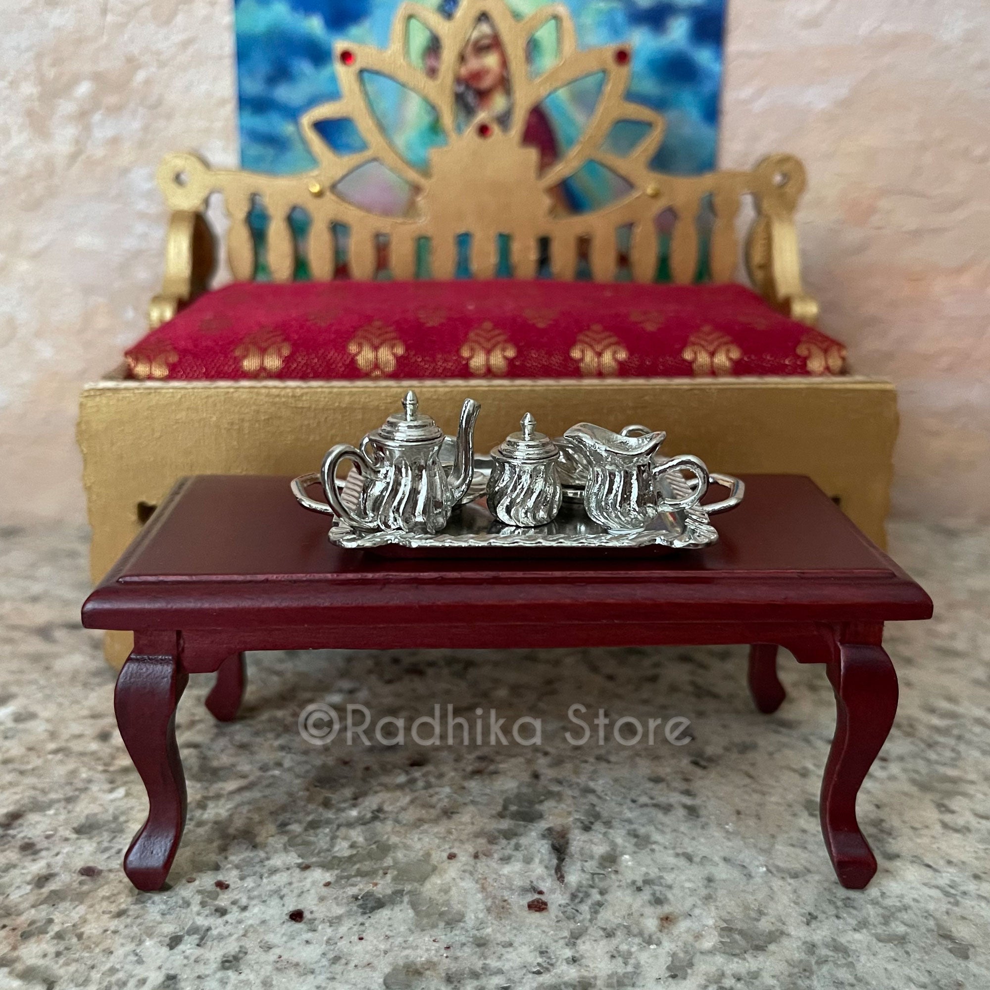 Simple Table Offering Table Traditional Long Offering Table- Choose Finish - Radhika Store