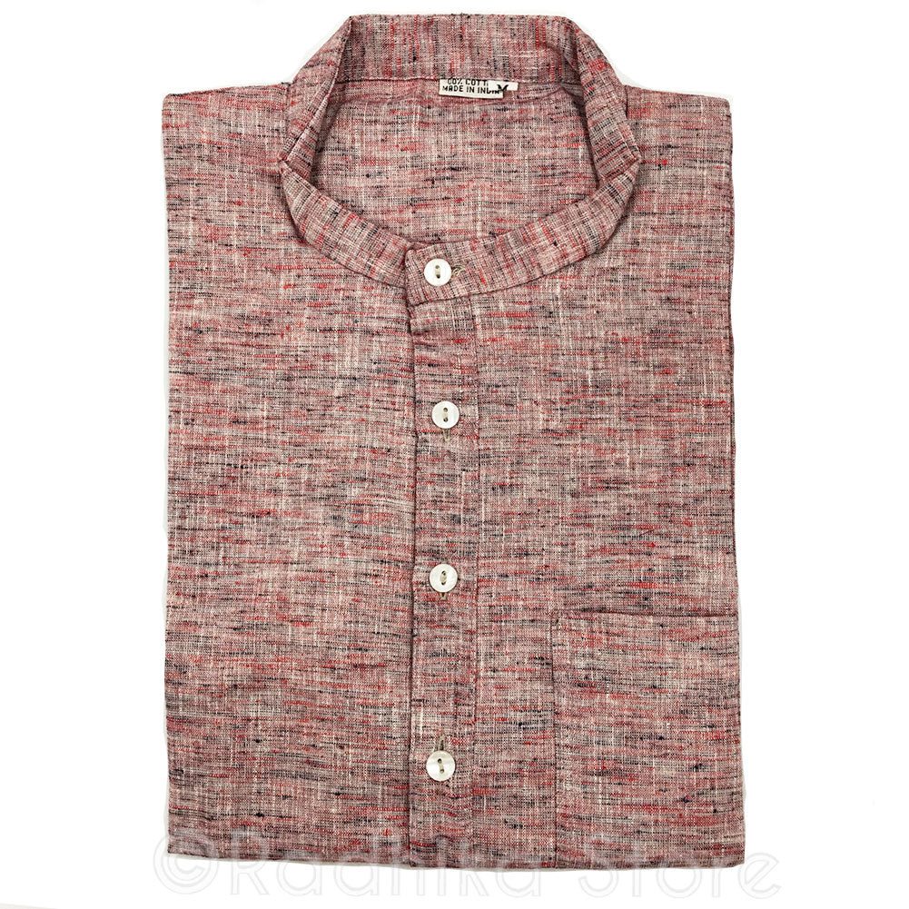 Maroon Tweed Jute Kurtas - S,m,l,xl,xxl