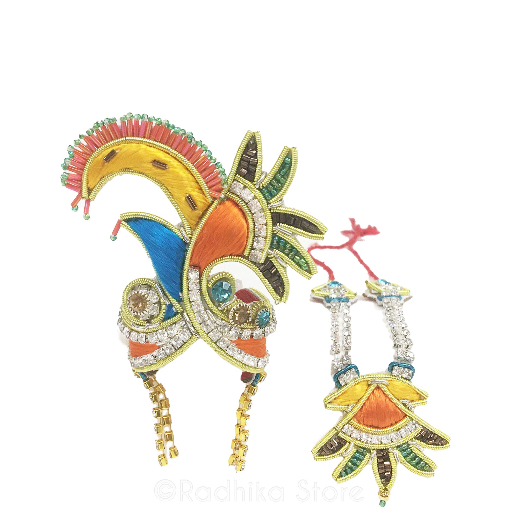 Mayapur Birds of Paradise - Deity Crown and Necklace Set