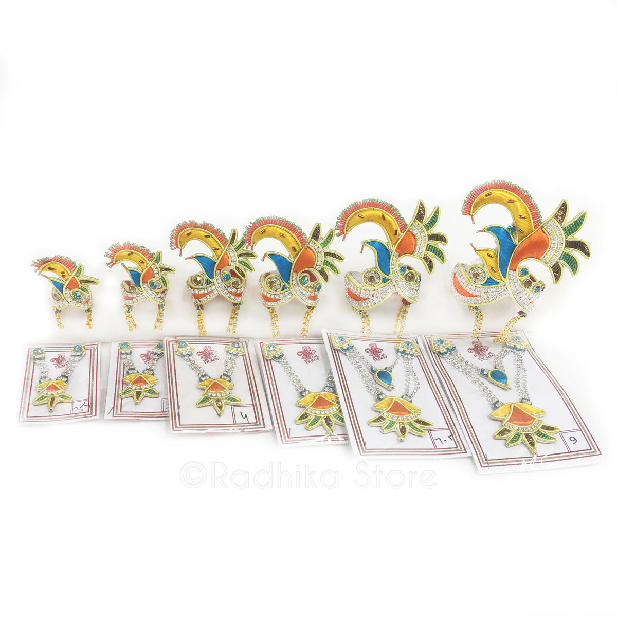 Mayapur Birds of Paradise - Deity Crown and Necklace Set