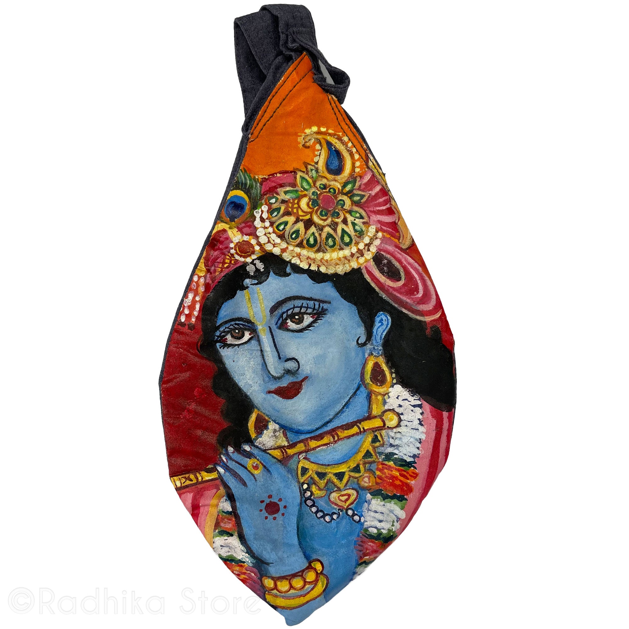 Murli Krishna - Hand Painted Bead Bag