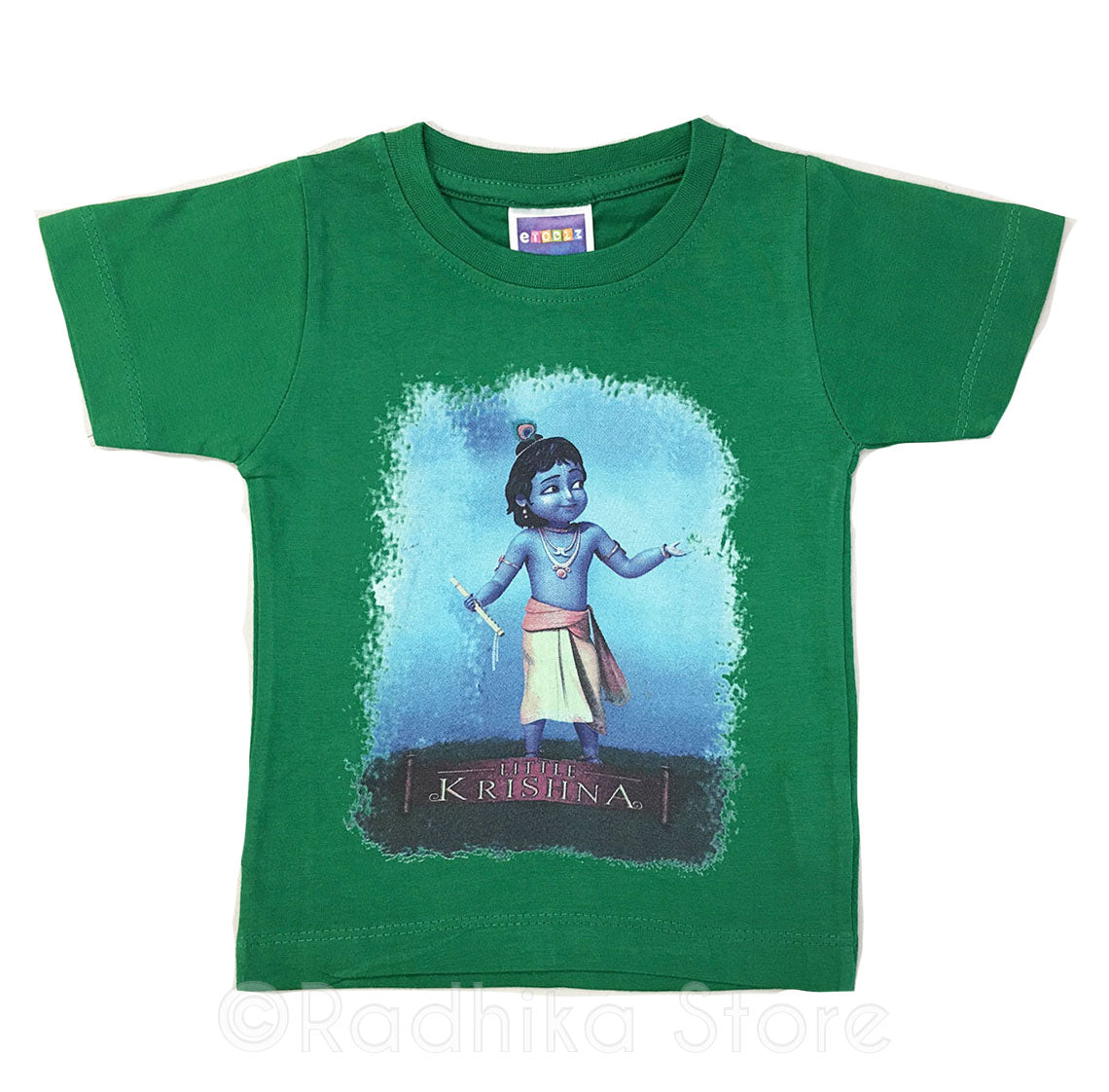 My Friend Little Krishna - Green-Short Sleeve- Size 6 to 12 Months