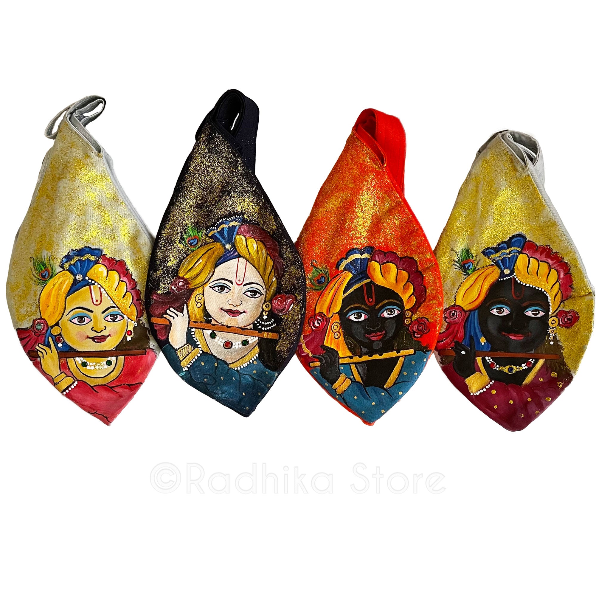 My Gopal Krishna- Hand Painted - Bead Bags- Choose Bag