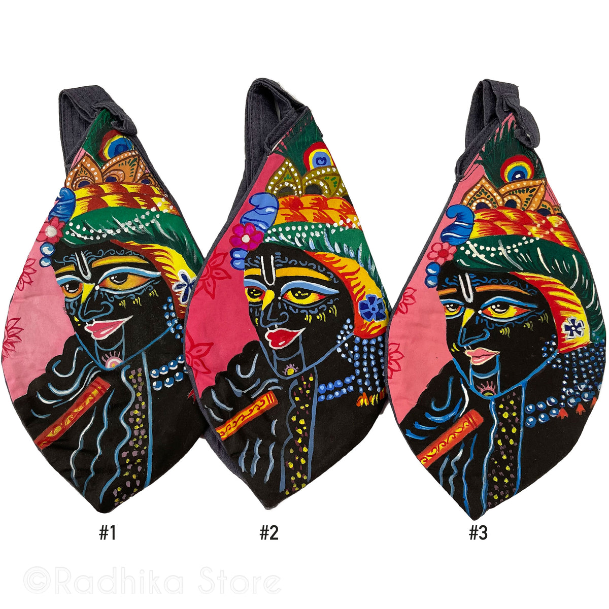 My Shamasundar - Hand Painted - Bead Bag- Dark Gray Jute Bag