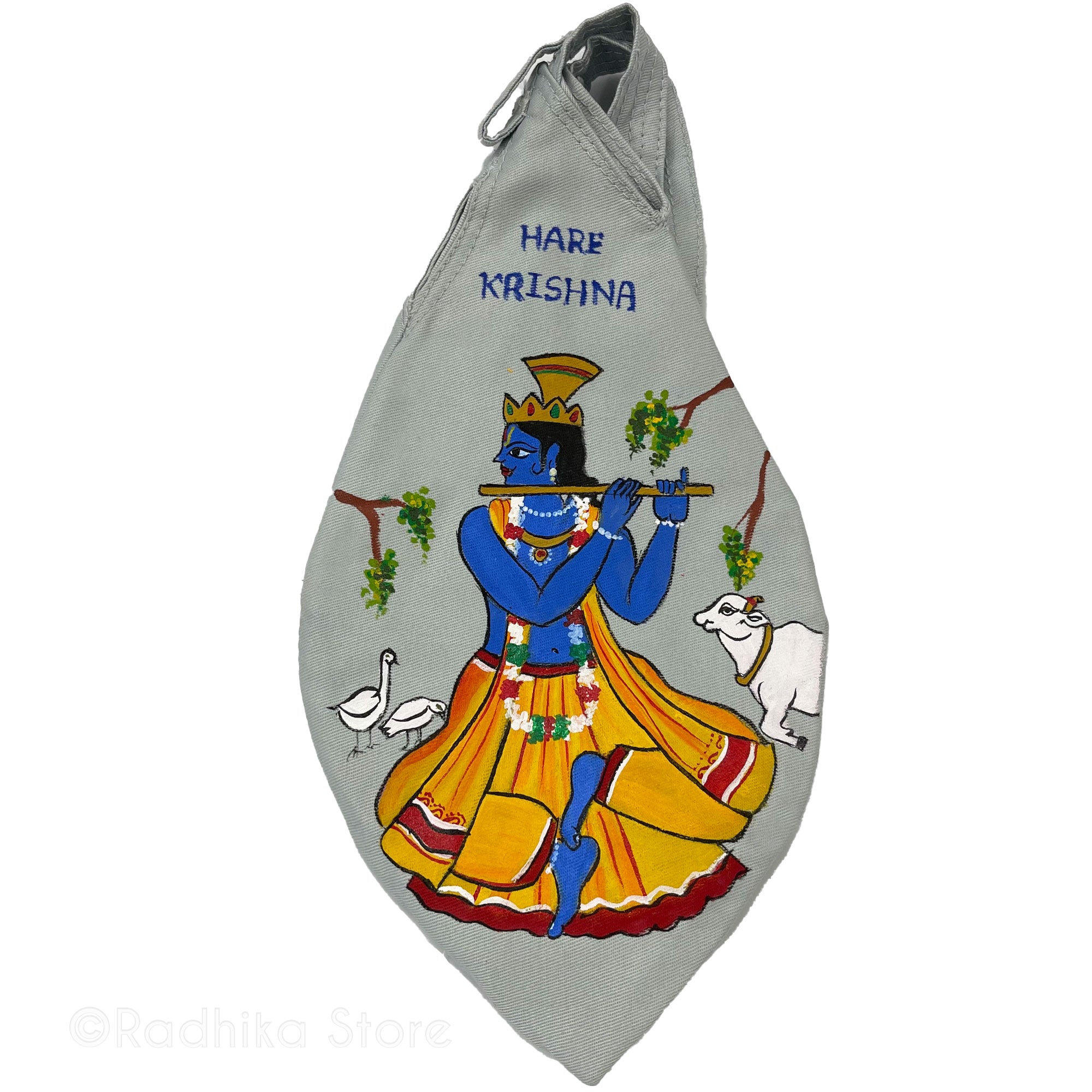 Nila Madhava - Thick Cotton - Hand Painted Bead Bag
