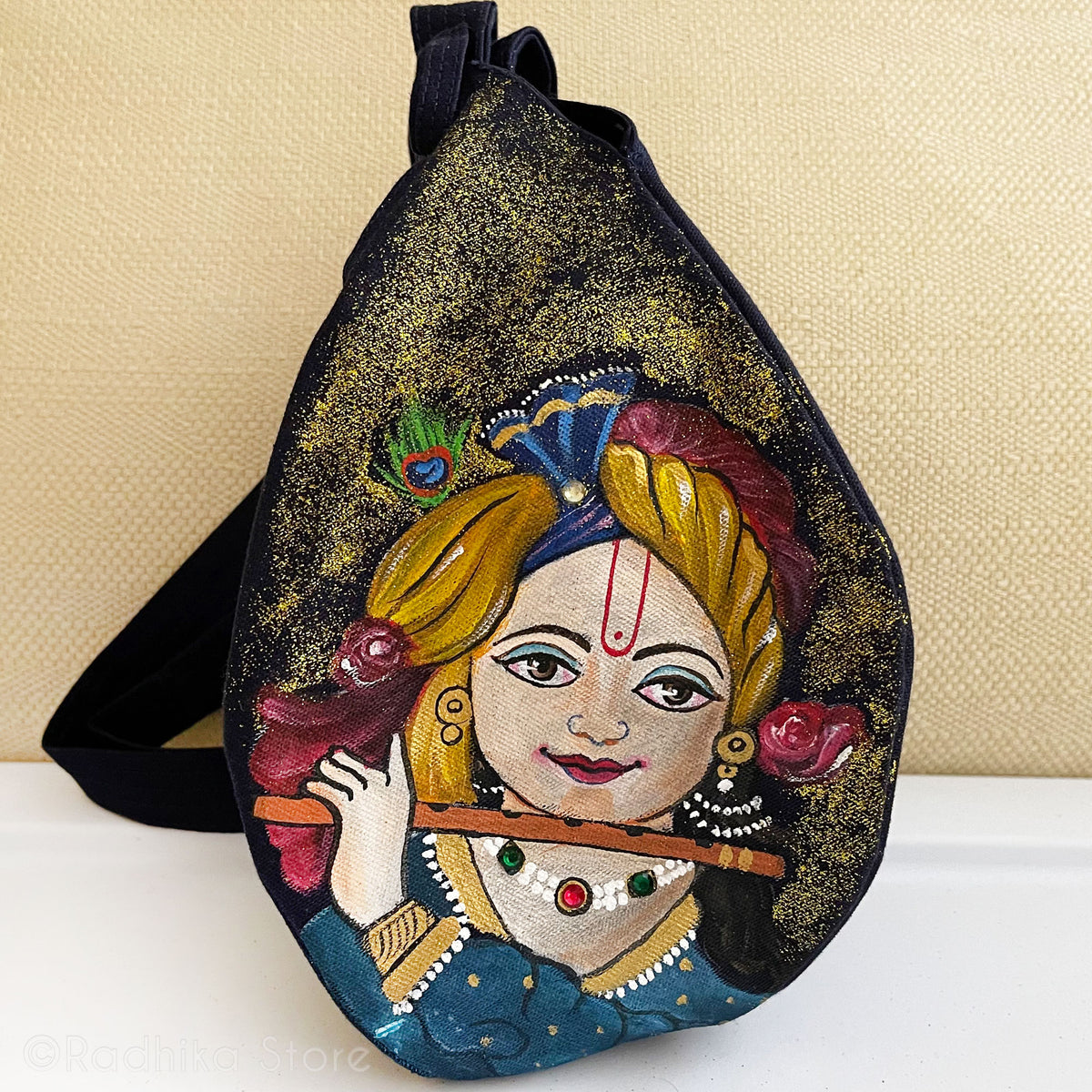 My Gopal Krishna- Hand Painted - Bead Bags- Choose Bag