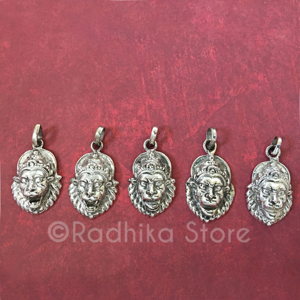 Silver Lord Narasimhadeva Pendant - Protection Mood Medium